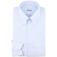 Oxford Button Down Shirt - White / Blue - University Stripe