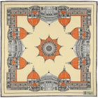 Duomo Motif Wool / Silk Pocket Square - Cream - 40x40cm