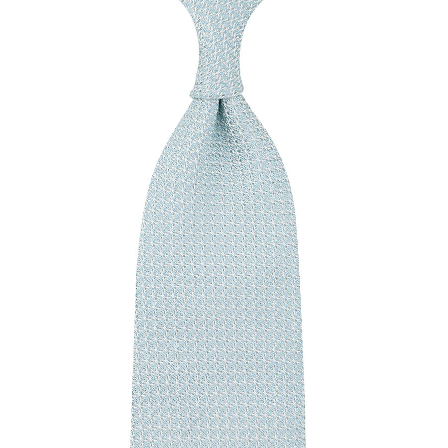Grenadine / Garza Grossa Silk Tie - Pale Blue - Hand-Rolled