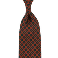 Ancient Madder Silk Tie - Terracotta - Hand-Rolled