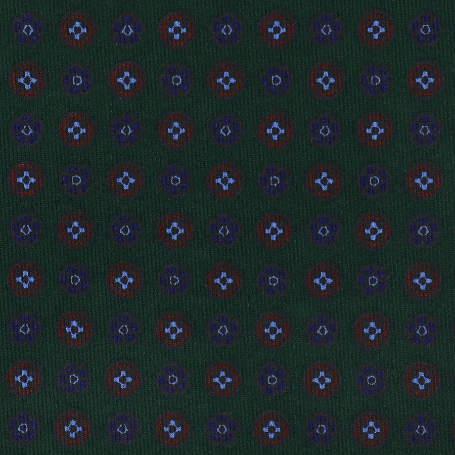 Ancient Madder Silk Bespoke Tie - Forest