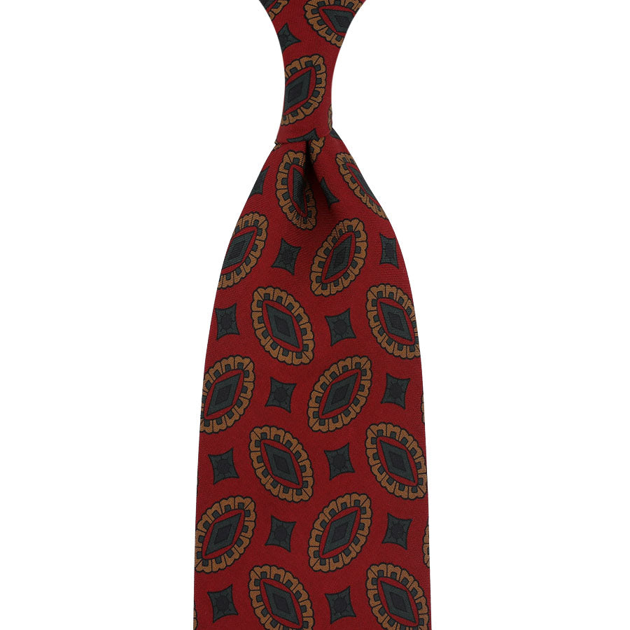 Copper Madder Silk Tie - Cherry - Hand-Rolled