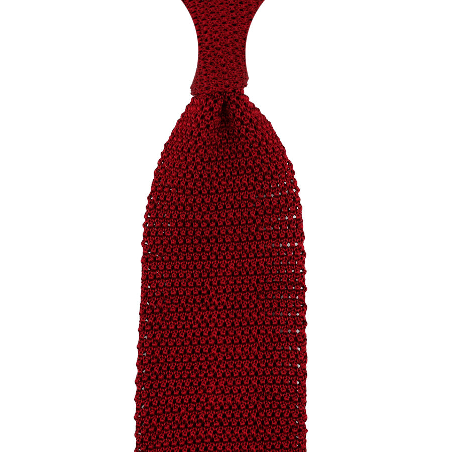 Silk Knit Tie - Cherry