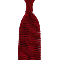 Silk Knit Tie - Cherry