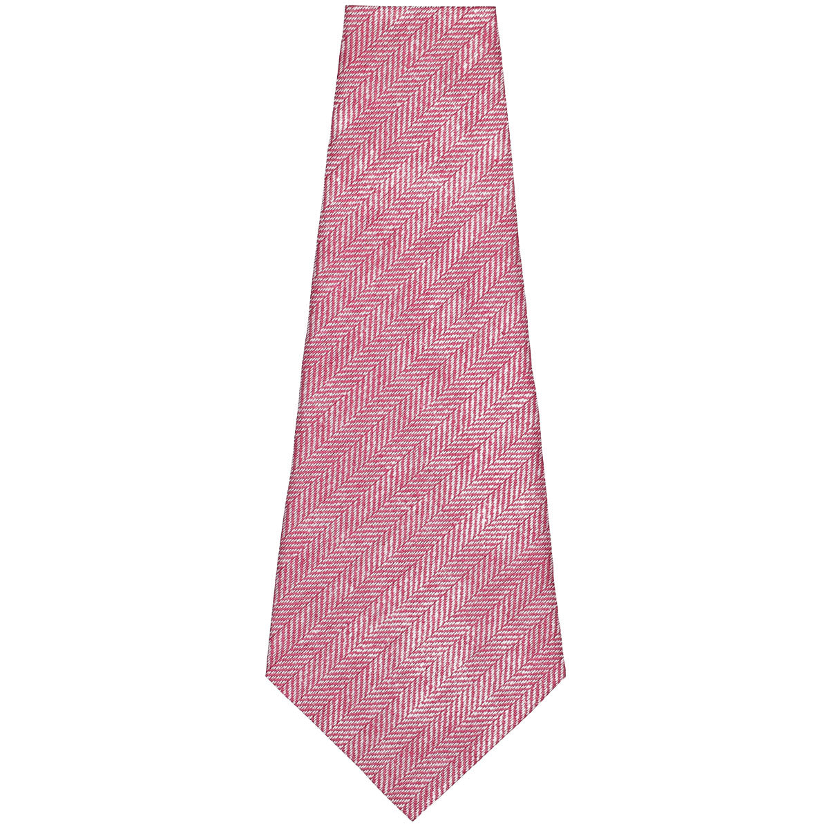 Vintage Herringbone Bespoke Linen / Cotton Tie - Pink