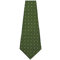 Floral Printed Silk Bespoke Tie - Olive