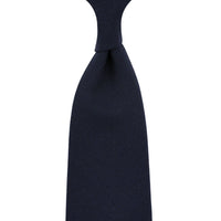 Smith Woollens Finmeresco Wool Tie - Midnight - Hand-Rolled