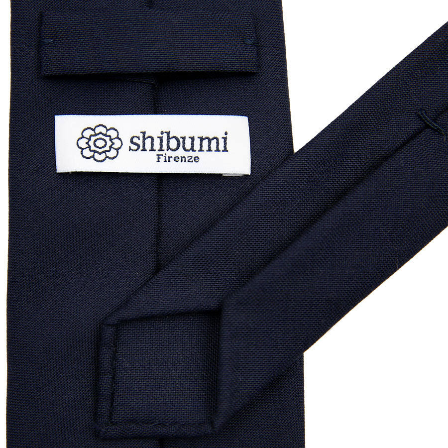 Smith Woollens Finmeresco Wool Tie - Midnight - Hand-Rolled