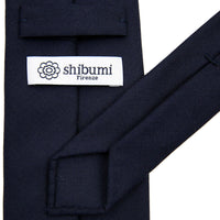 Smith Woollens Finmeresco Wool Tie - Midnight - Hand-Rolled
