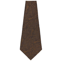 Paisley Jacquard Bespoke Silk Tie - Gold