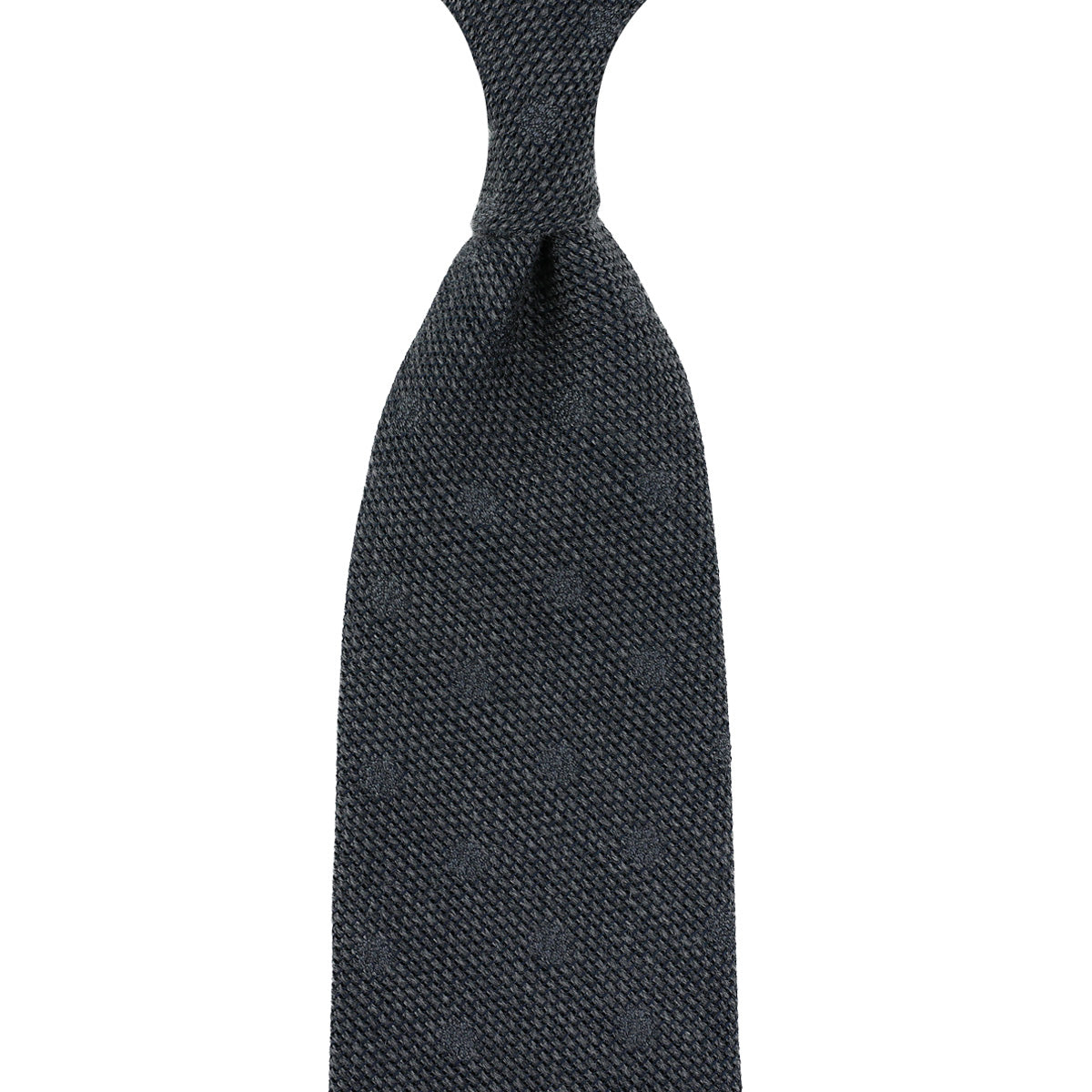 Floral Cashmere / Silk Grenadine Tie - Grey Shadow