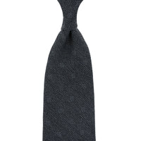 Floral Cashmere / Silk Grenadine Tie - Grey Shadow