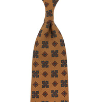 Copper Madder Silk Tie - Oatmeal - Hand-Rolled