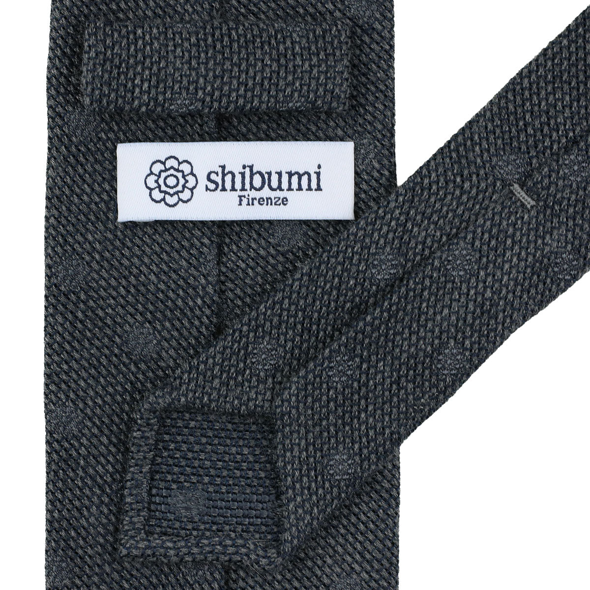 Floral Cashmere / Silk Grenadine Tie - Grey Shadow