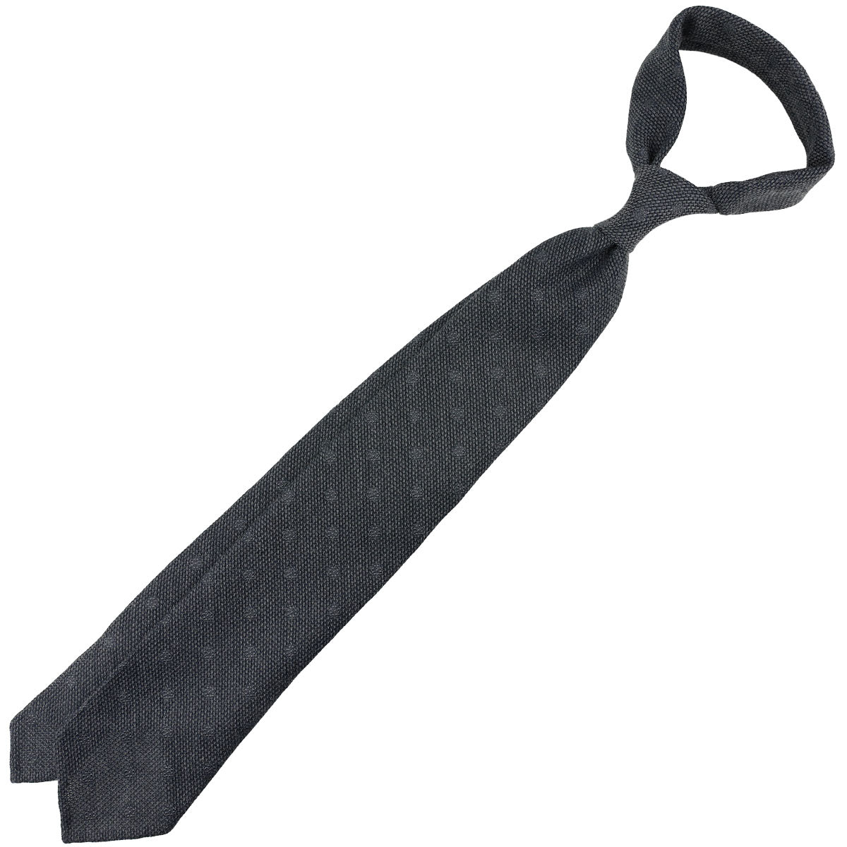 Floral Cashmere / Silk Grenadine Tie - Grey Shadow