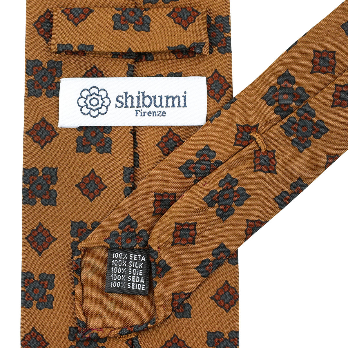 Copper Madder Silk Tie - Oatmeal - Hand-Rolled