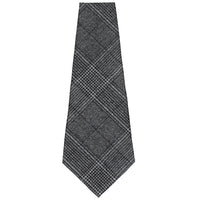 Checked Bespoke Wool Tie - Grey