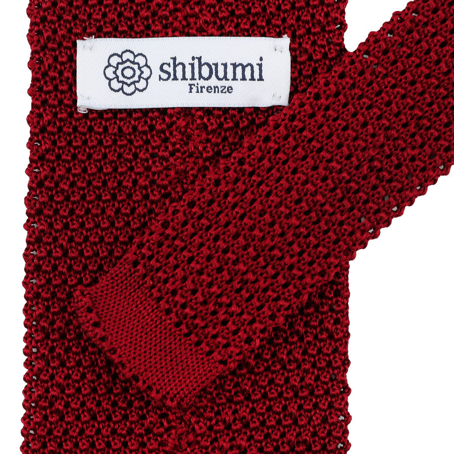Silk Knit Tie - Cherry