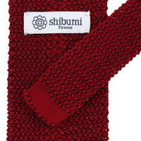 Silk Knit Tie - Cherry