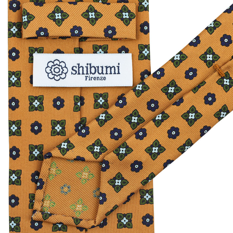 Anniversary Collection - Floral Printed Silk Tie - Honey