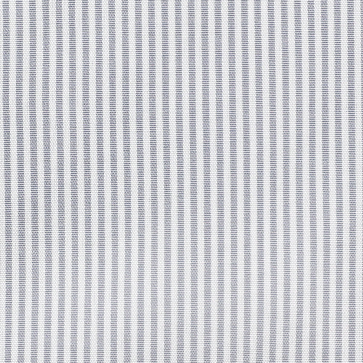 Poplin Semi Spread Shirt - White / Light Grey - Hairline Stripe