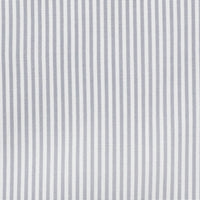 Poplin Semi Spread Shirt - White / Light Grey - Hairline Stripe