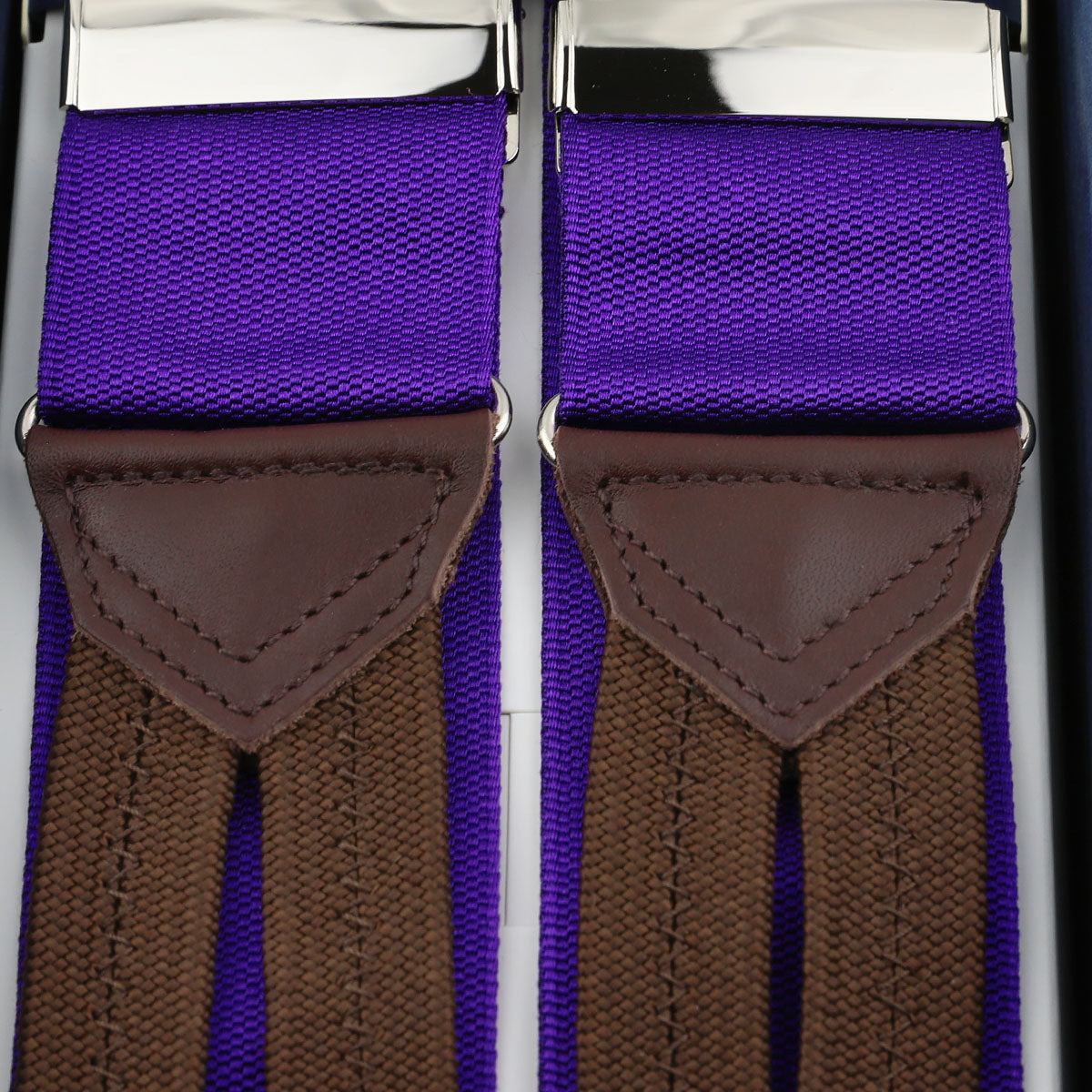 Barathea Braces - Purple