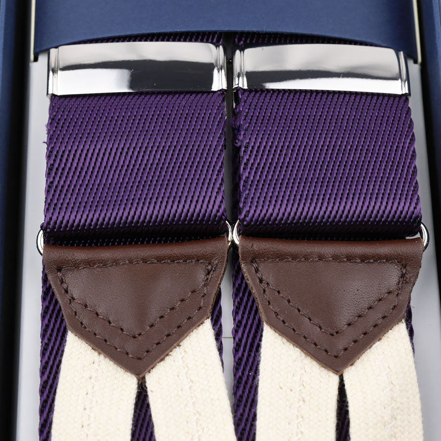 Heavy Rayon Twill Braces - Eggplant