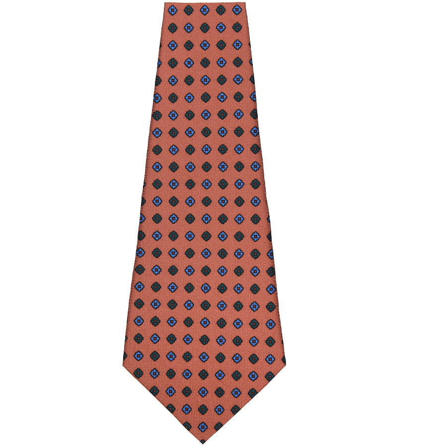 Ancient Madder Silk Bespoke Tie - Terracotta