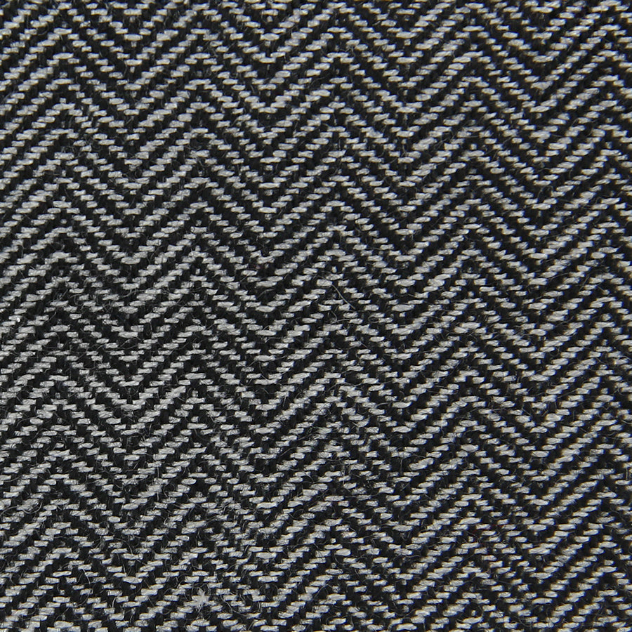 Herringbone Cashmere Bespoke Tie - Black