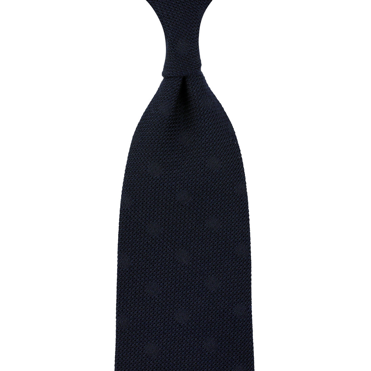 Floral Cashmere / Silk Grenadine Tie - Navy Shadow