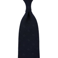 Floral Cashmere / Silk Grenadine Tie - Navy Shadow