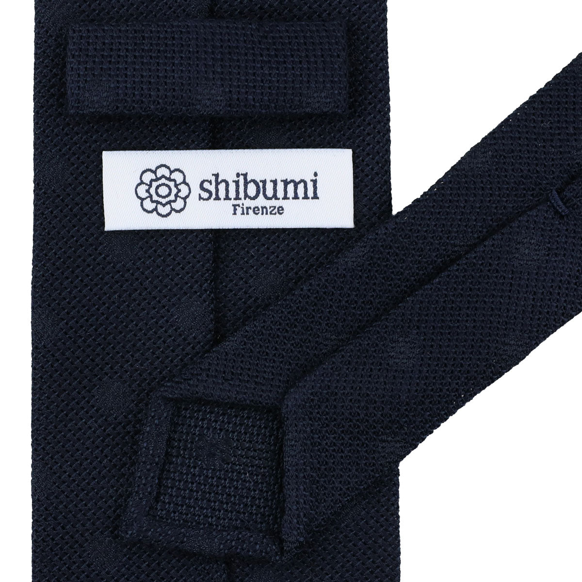 Floral Cashmere / Silk Grenadine Tie - Navy Shadow