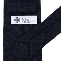 Floral Cashmere / Silk Grenadine Tie - Navy Shadow