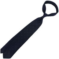 Floral Cashmere / Silk Grenadine Tie - Navy Shadow