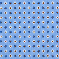 Floral Printed Silk Bespoke Tie - Sky