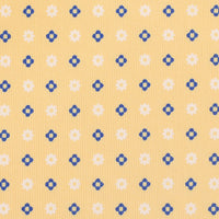 Floral Printed Silk Bespoke Tie - Pale Yellow