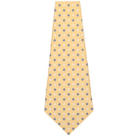 Floral Printed Silk Bespoke Tie - Pale Yellow