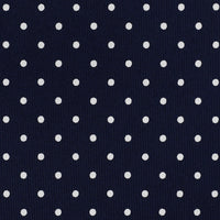 Dotted Printed Silk Bespoke Tie - Navy