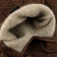 Capybara Gloves With Cashmere Lining - Brown