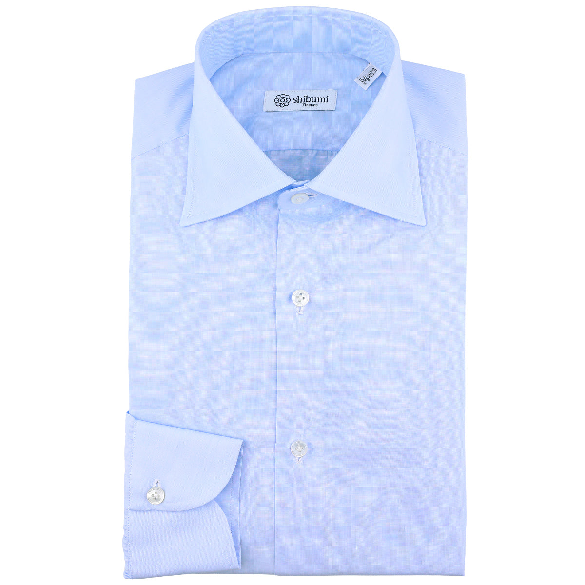 Poplin Semi Spread Shirt - Sky Blue
