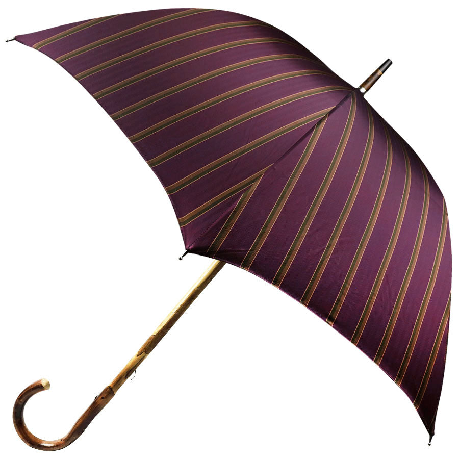 Shibumi x Mario Talarico Umbrella Eggplant Striped - Chestnut