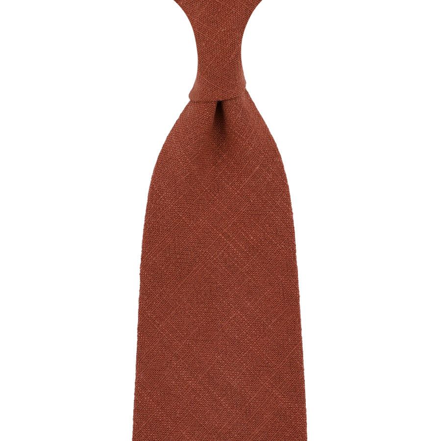 Japanese Ramie Tie - Copper - Hand-Rolled
