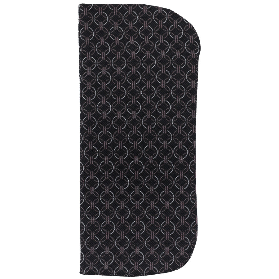 Chain Printed Silk Glasses Case - Black