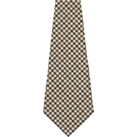 Abraham Moon Gun Club Check Bespoke Wool Tie - Beige