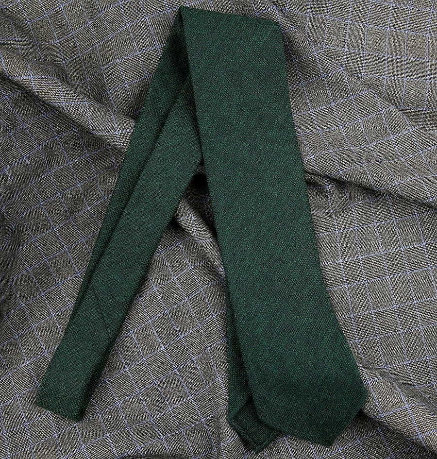 Cashmere Bespoke Tie - Dark Green