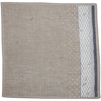 Dragonfly Motif Cotton Handkerchief - Beige