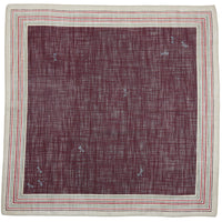 Dragonfly Motif Cotton Handkerchief - Eggplant