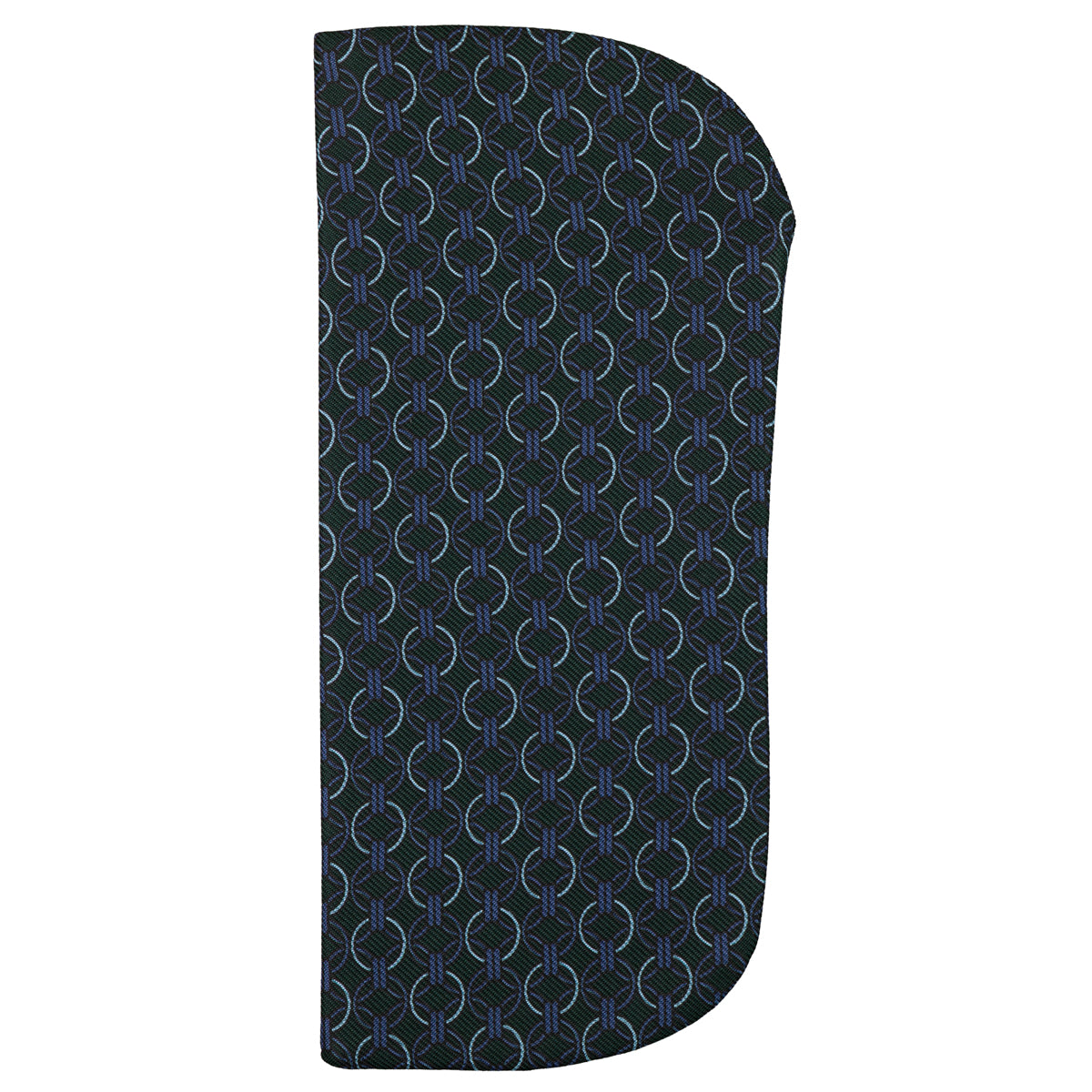 Floral Printed Silk Glasses Case - Madder Green