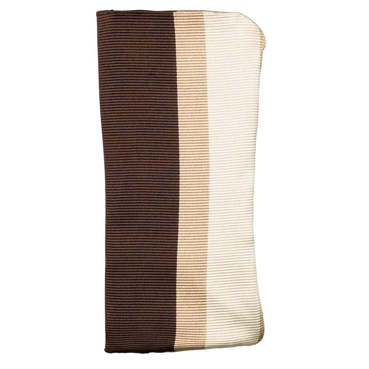 Repp Stripe Silk Glasses Case - Brown / Beige
